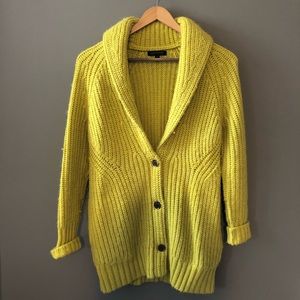 Banana Republic Mustard Shawl-Collar Cardigan